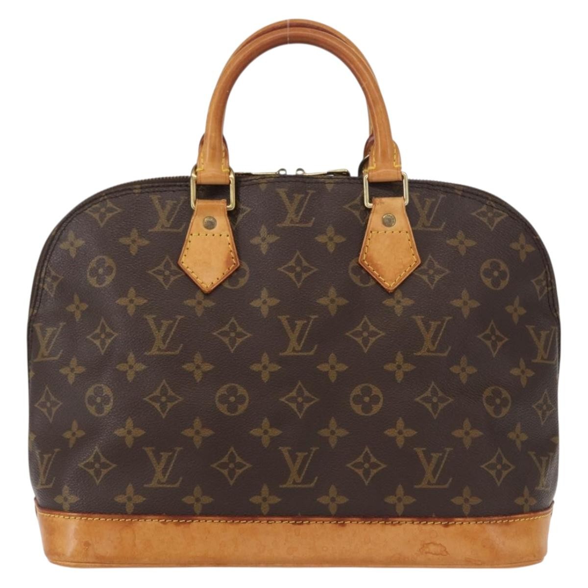 Louis Vuitton Alma Handbag Monogram Canvas Brown Canvas Handbag