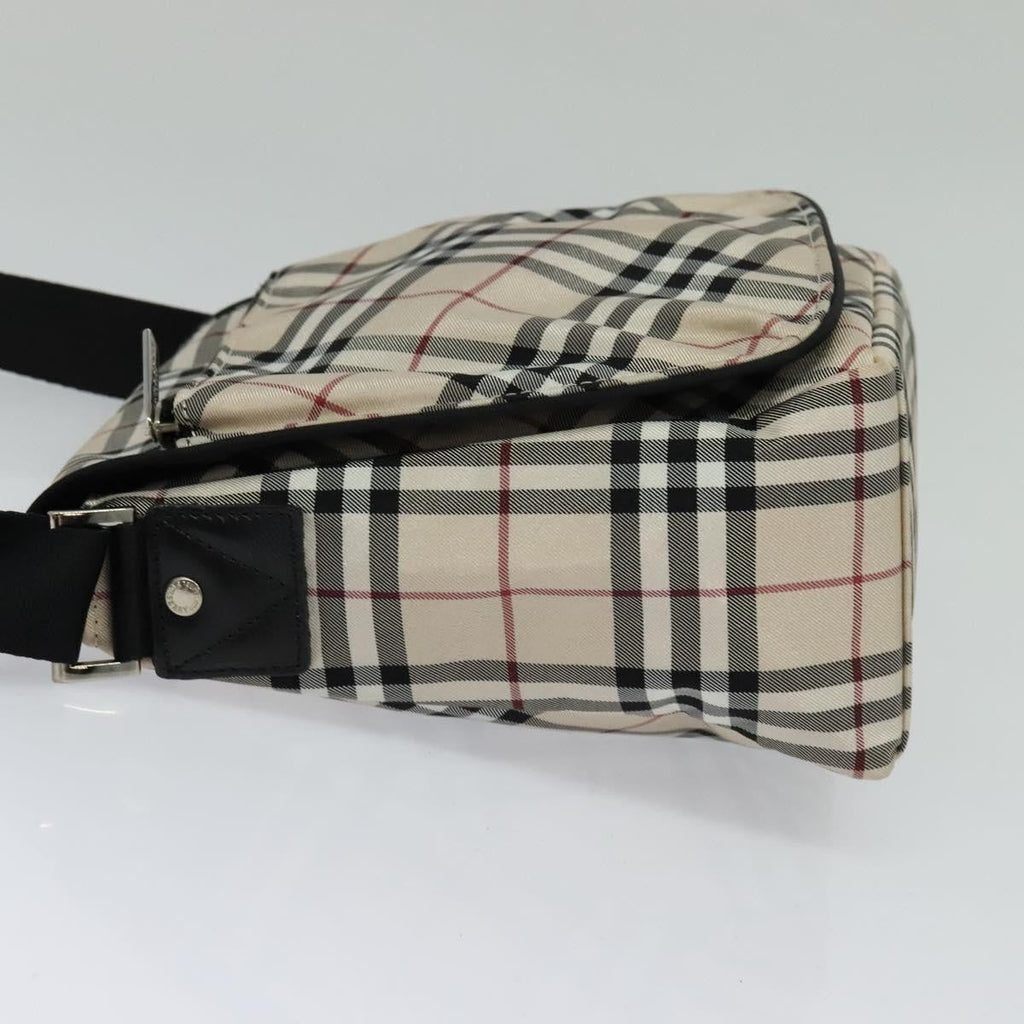 Burberry Nova Check Blue Label Nylon Beige Nylon Shoulder Bag