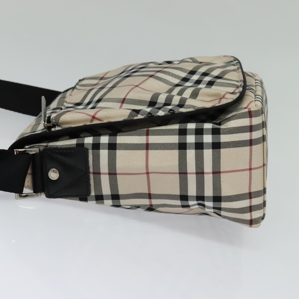 Burberry Nova Check Blue Label Nylon Beige Nylon Shoulder Bag