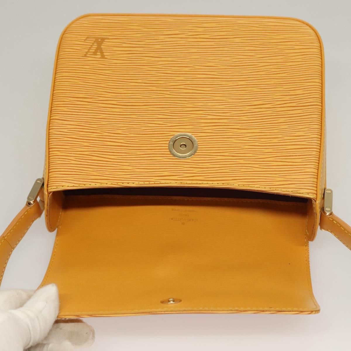 Louis Vuitton Buci Handbag Epi Leather Yellow Leather Shoulder Bag