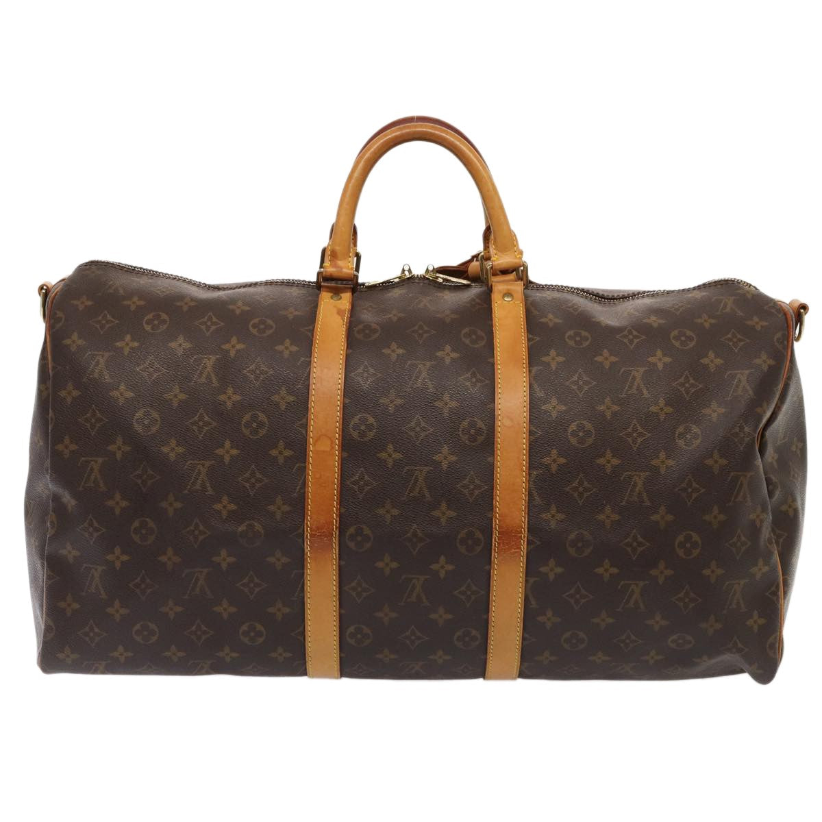 Louis Vuitton Keepall Bandouliere Bag Monogram Canvas Brown Canvas Travel Bag