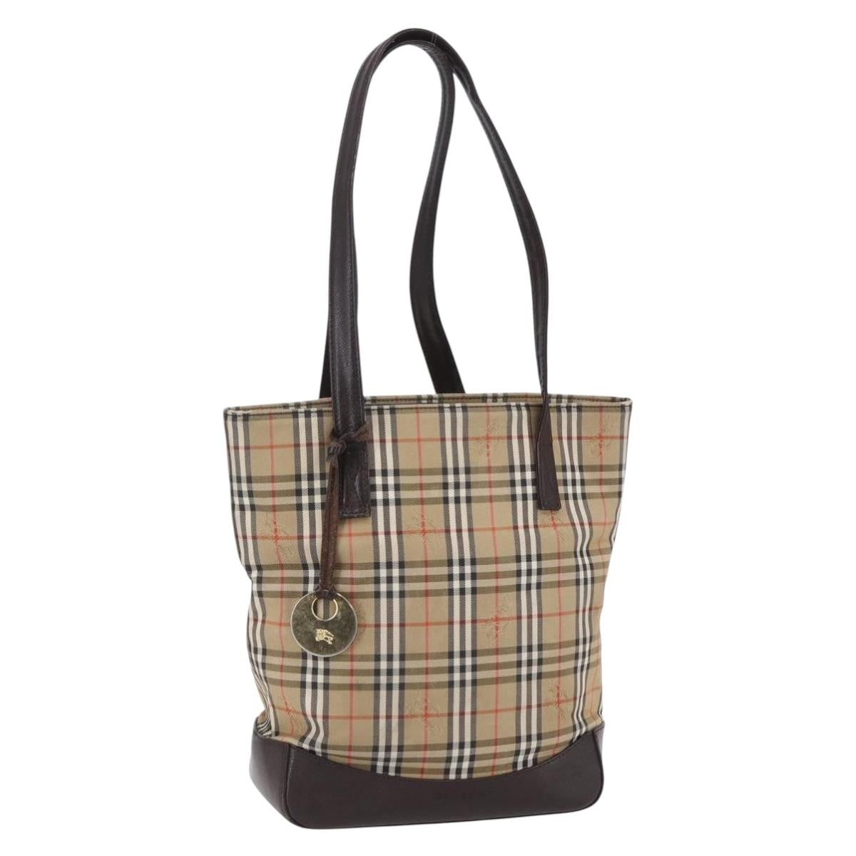 Burberry Vintage Tote Bag Canvas Beige Canvas Tote Bag