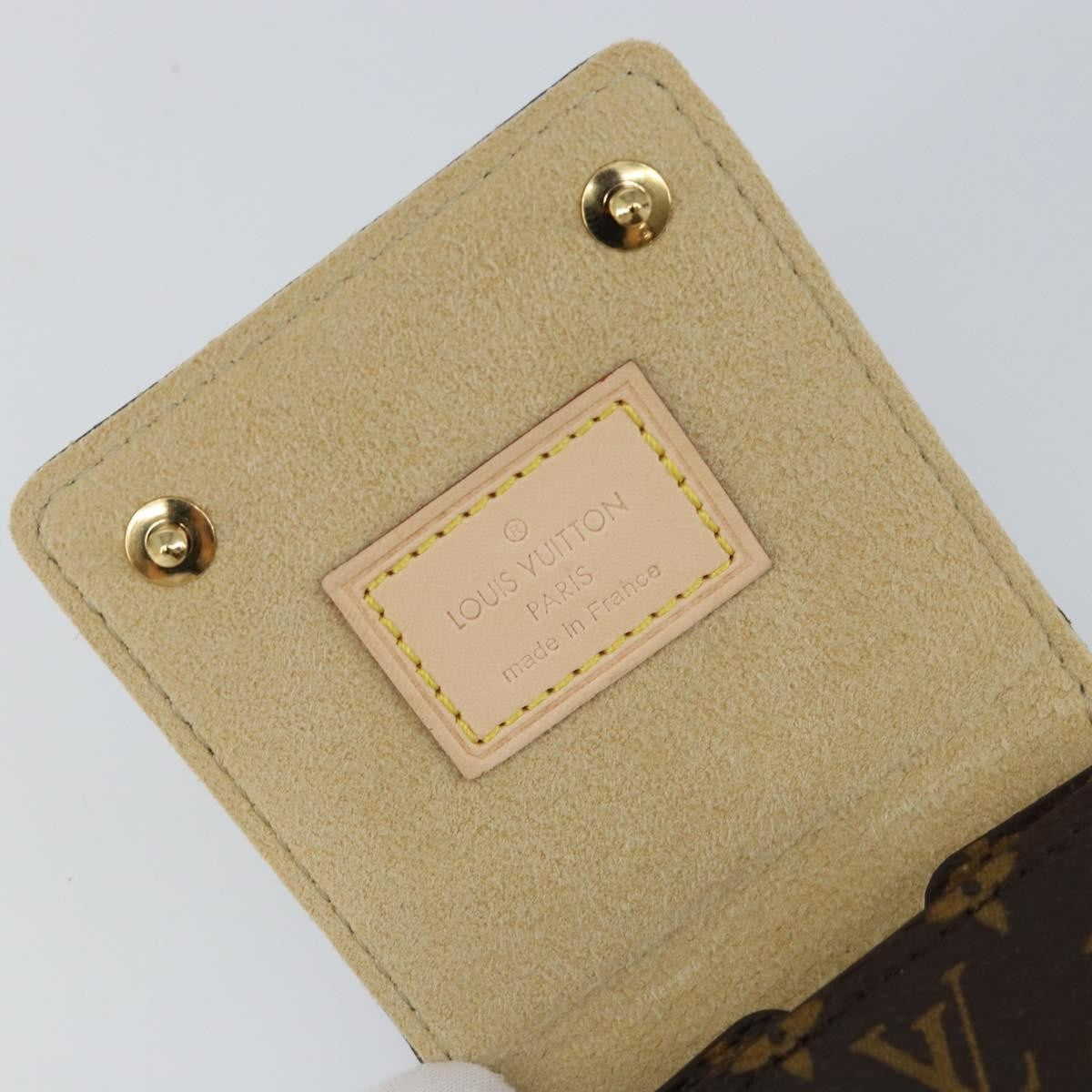 Louis Vuitton Case Jewelry Box Canvas Brown Canvas Wallets Accessory