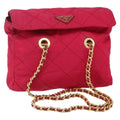 Prada Re-Edition 1995 Chain Tote Quilted Re-Nylon Pink Nylon Shoulder Bag Bag