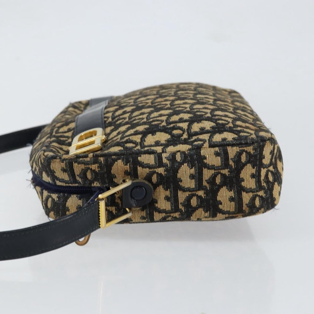 Christian Dior Vintage Cd Trotter Shoulder Bag Canvas Navy Canvas Shoulder Bag Bag (Pre-Owned)
