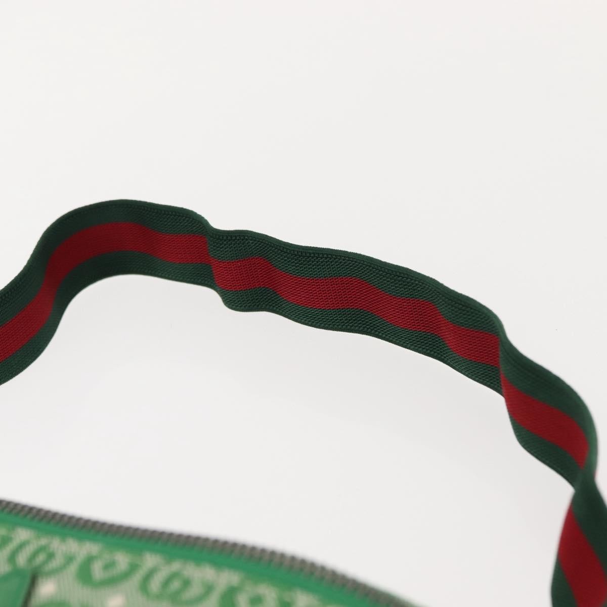Gucci Waist Pouch Belt Bag Gg Canvas Green Canvas Clutche & Pouche Bag (Pre-Owned)