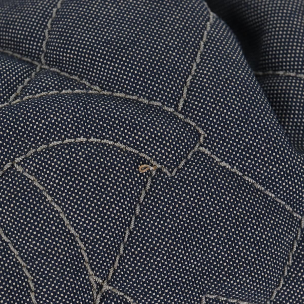 Chanel Stretch Spirit Cabas Quilted Denim Blue Denim_Jeans Bag