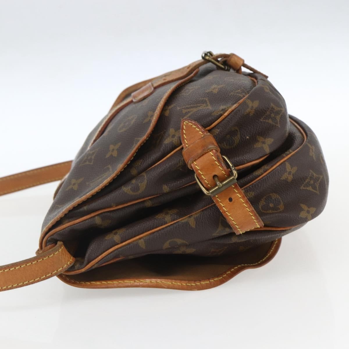 Louis Vuitton Saumur Handbag Monogram Canvas Brown Canvas Shoulder Bag