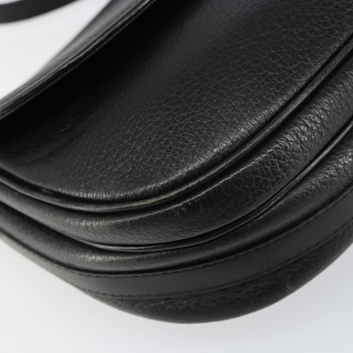 Burberry Vintage Shoulder Bag Leather Black Leather Shoulder Bag