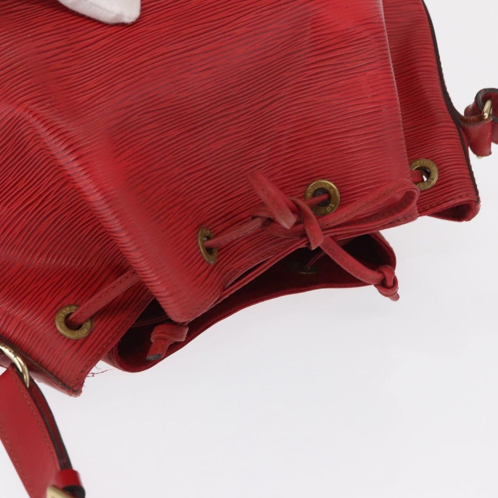 Louis Vuitton Petit Noe Handbag Epi Leather Red Leather Shoulder Bag