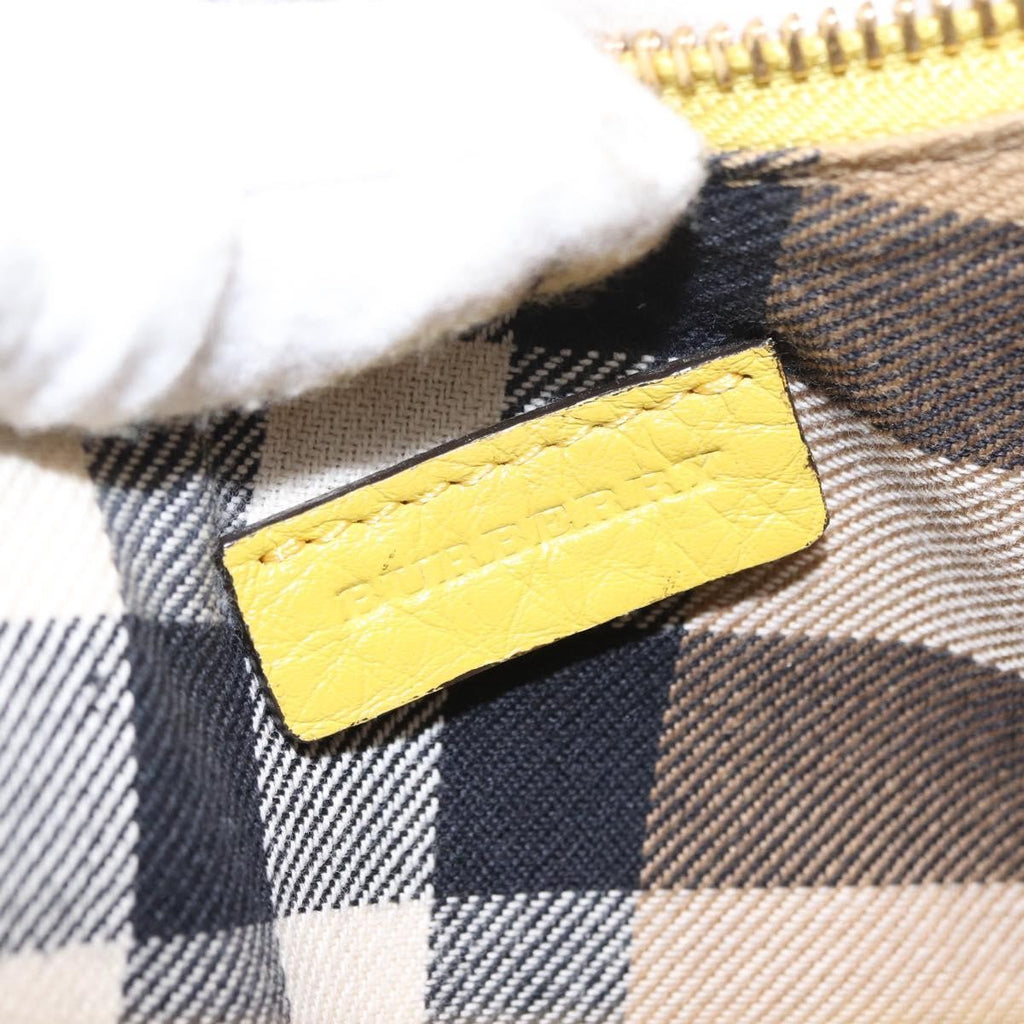 Burberry Vintage Shoulder Bag Leather Yellow Leather Shoulder Bag