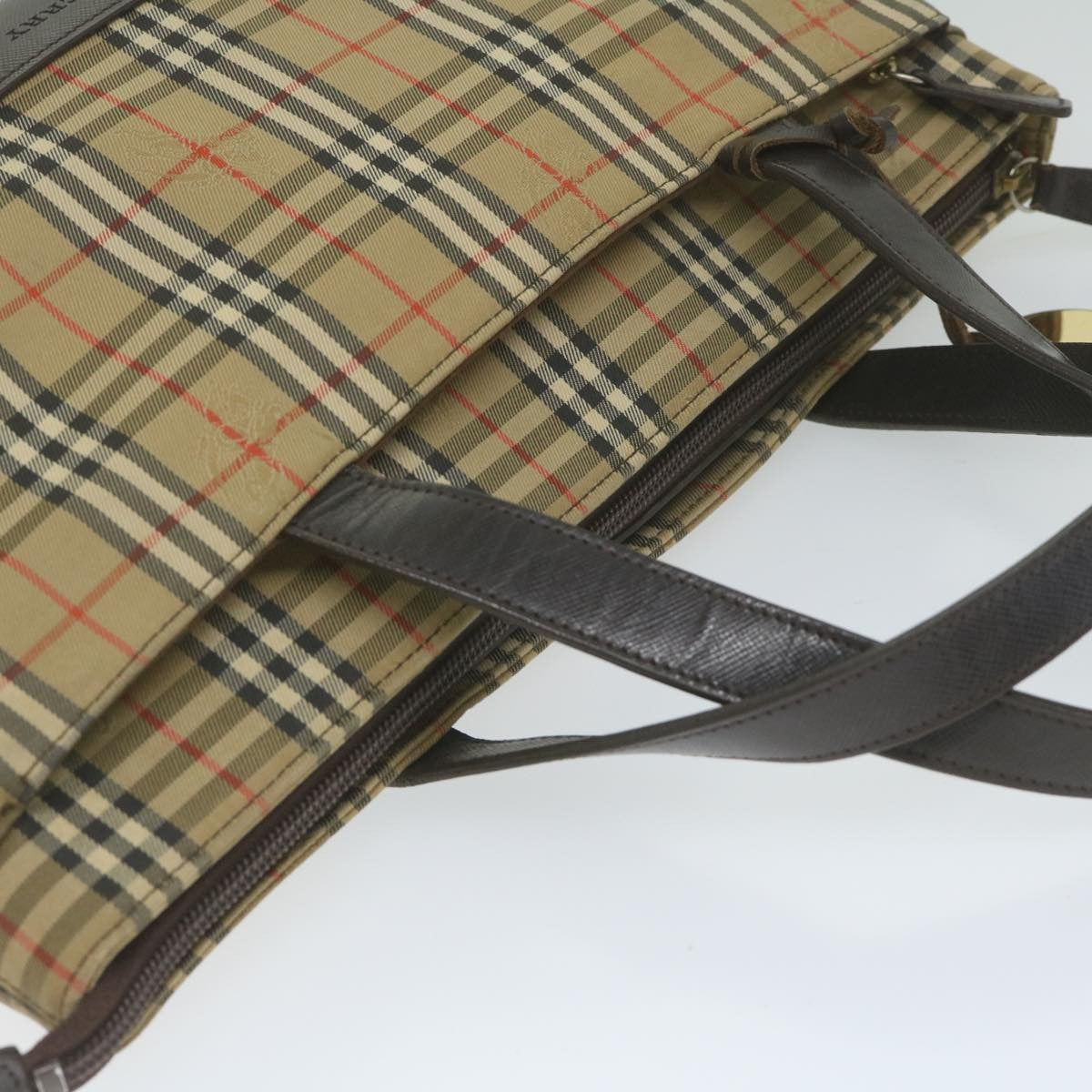Burberry Nova Check Handbag Nova Check Canvas And Leather Beige Canvas Handbag