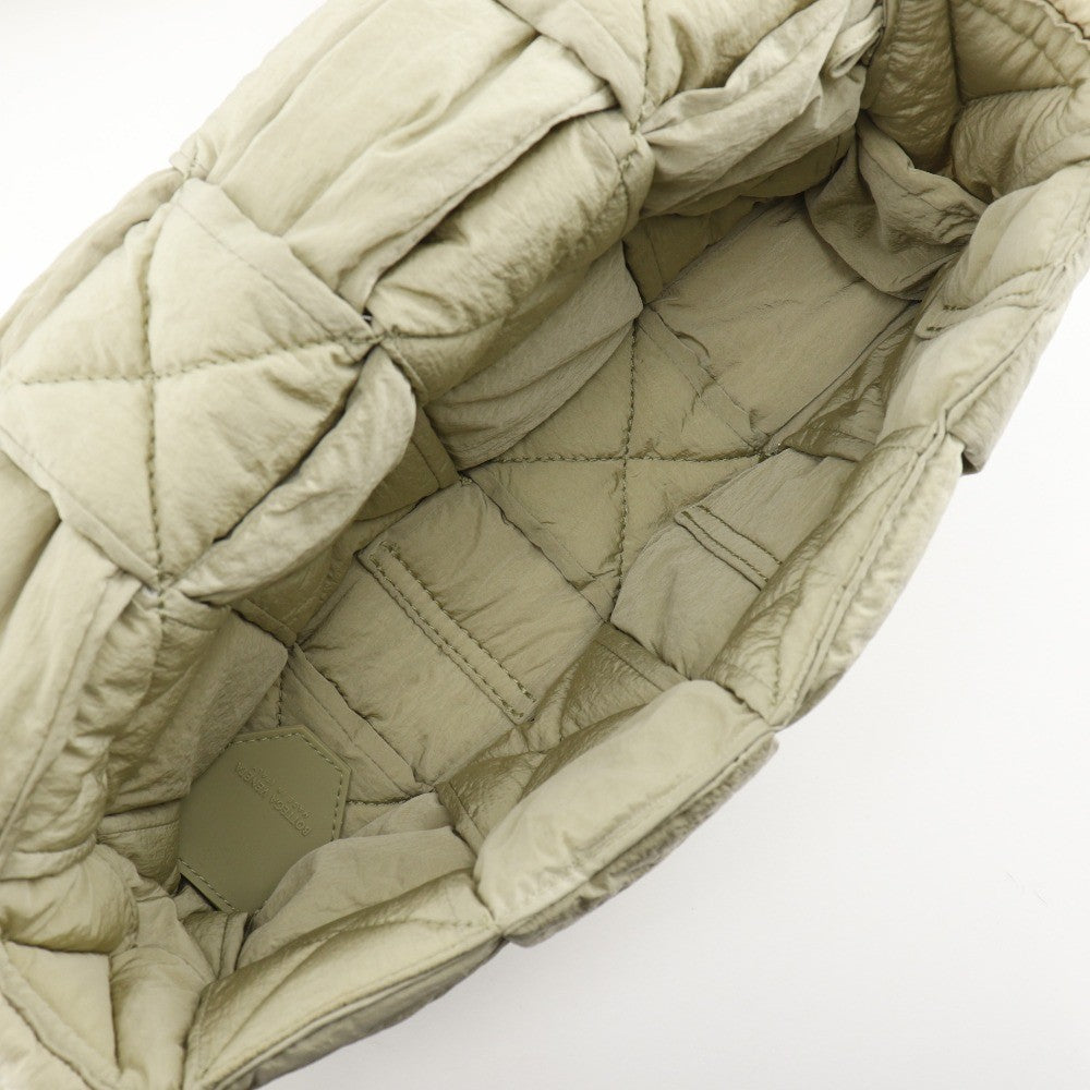 Bottega Veneta Padded Tech Cassette Crossbody Bag Intrecciato Nylon Khaki Nylon Shoulder Bag Bag