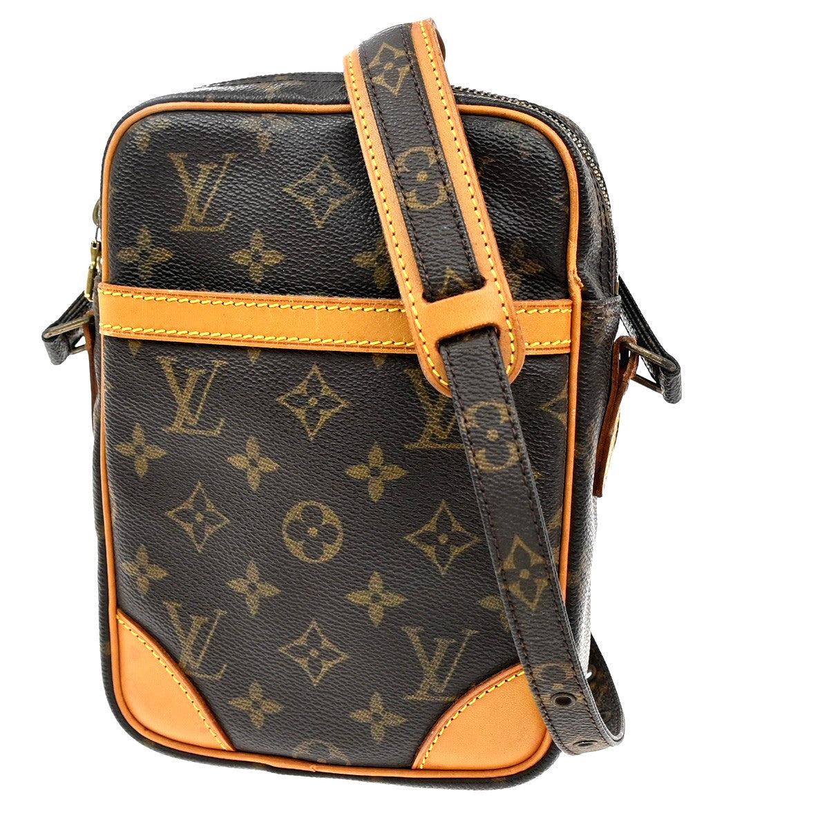 Louis Vuitton Danube Handbag Monogram Canvas Brown Canvas Shoulder Bag