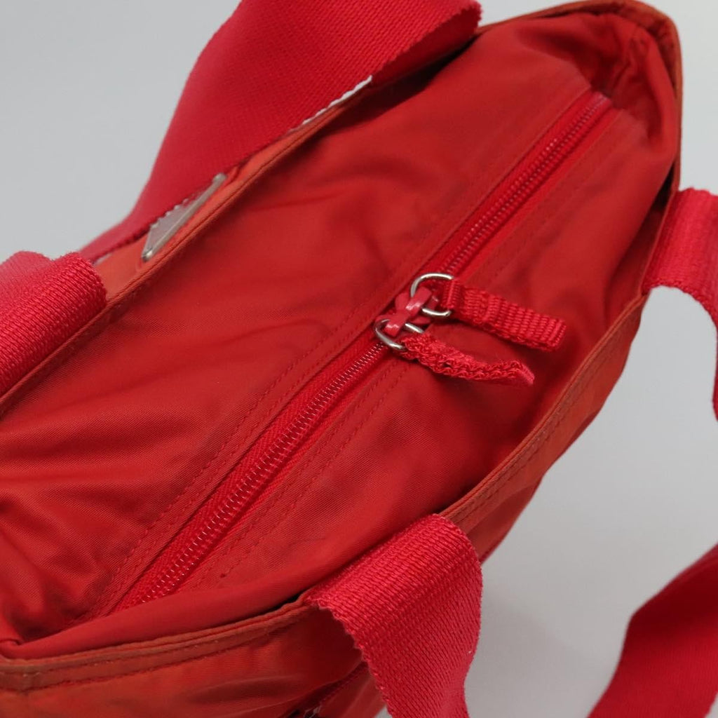 Prada Vintage Zip Tote Tessuto Red Nylon Tote Bag Bag