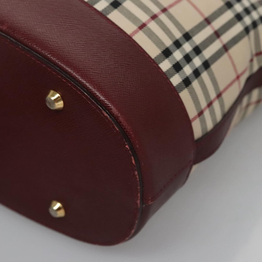 Burberry Nova Check Tote Canvas And Leather Beige Canvas Tote Bag