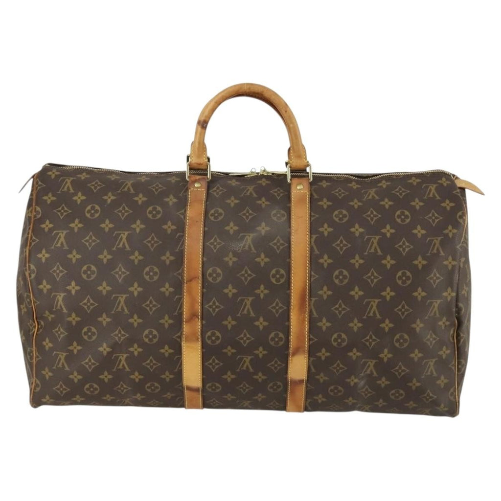 Louis Vuitton Keepall Bag Monogram Canvas Brown Canvas Travel Bag
