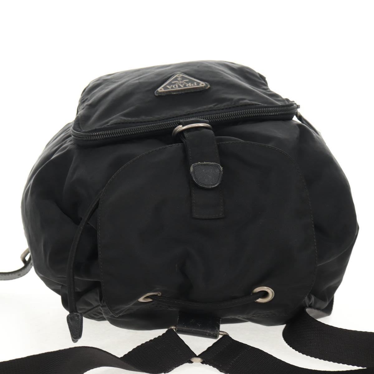 Prada Front Pocket Backpack Tessuto Black Nylon Backpack Bag
