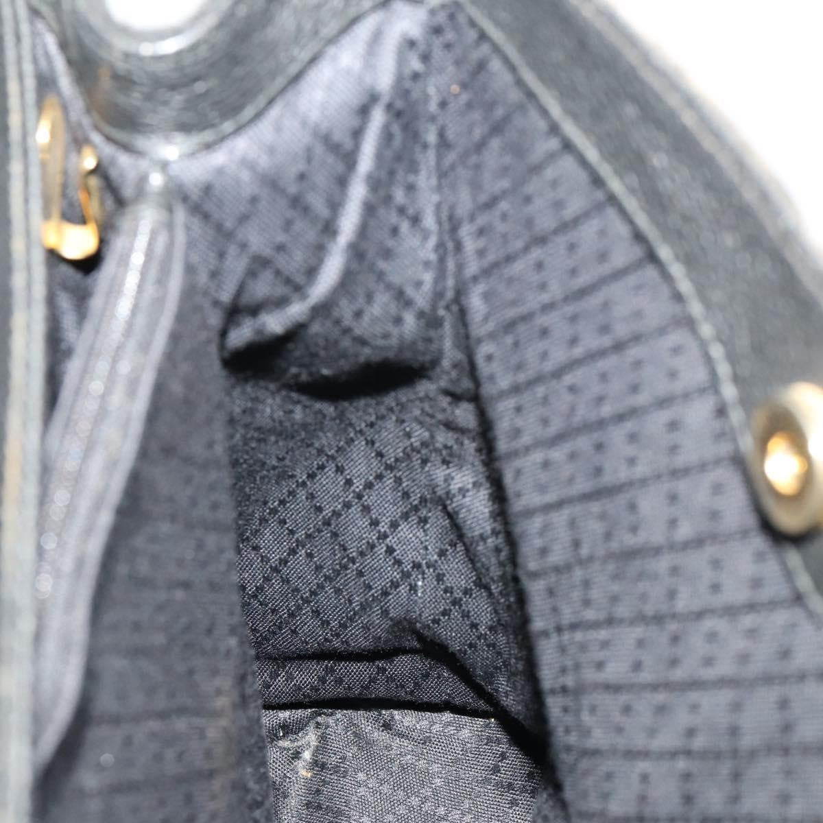 Gucci Vintage Diana Bamboo Top Handle Tote Ostrich Black Suede Tote Bag Bag (Pre-Owned)