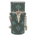 Louis Vuitton Lipstick Case On Chain Damier Monogram Lv Pop Canvas Blue Canvas Clutche & Pouche Bag
