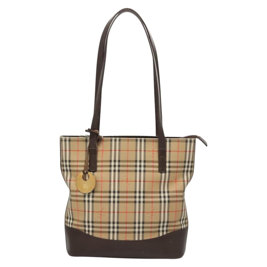Burberry Nova Check Shoulder Bag Canvas And Leather Beige Canvas Shoulder Bag