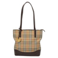 Burberry Nova Check Shoulder Bag Canvas And Leather Beige Canvas Shoulder Bag