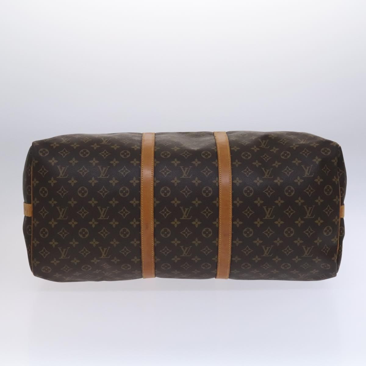 Louis Vuitton Keepall Bandouliere Bag Monogram Canvas Brown Canvas Travel Bag