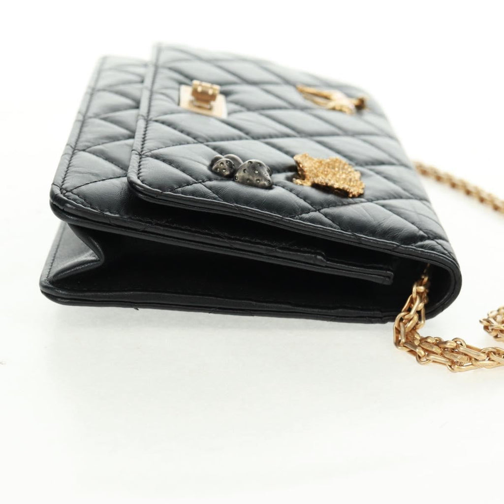 Chanel Lucky Charms Reissue 2.55 Flap Bag Leather Black Leather Shoulder Bag Bag