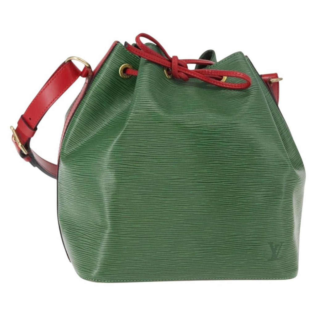 Louis Vuitton Bicolor Petit Noe Handbag Epi Leather Green Leather Shoulder Bag