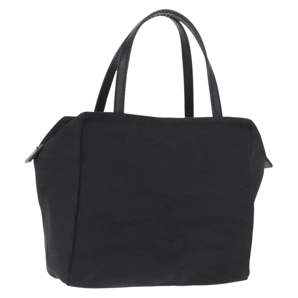 Fendi Vintage Handbag Canvas Black Canvas Handbag