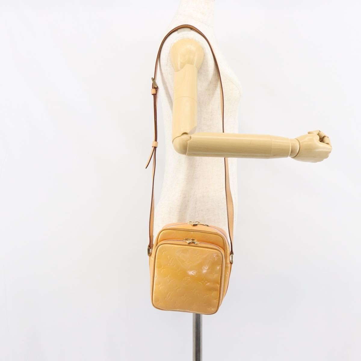 Louis Vuitton Wooster Handbag Monogram Vernis Yellow Patent_Leather Shoulder Bag