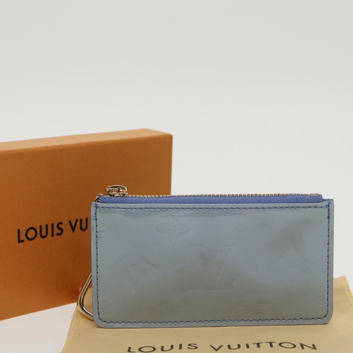 Louis Vuitton Pochette Clés Nm Monogram Vernis Patent Leather Purple Patent_Leather Wallets Accessory