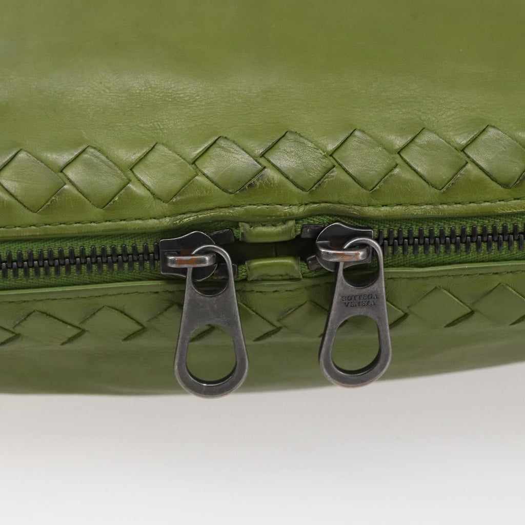 Bottega Veneta Intrecciato Leather Green Leather Shoulder Bag Bag