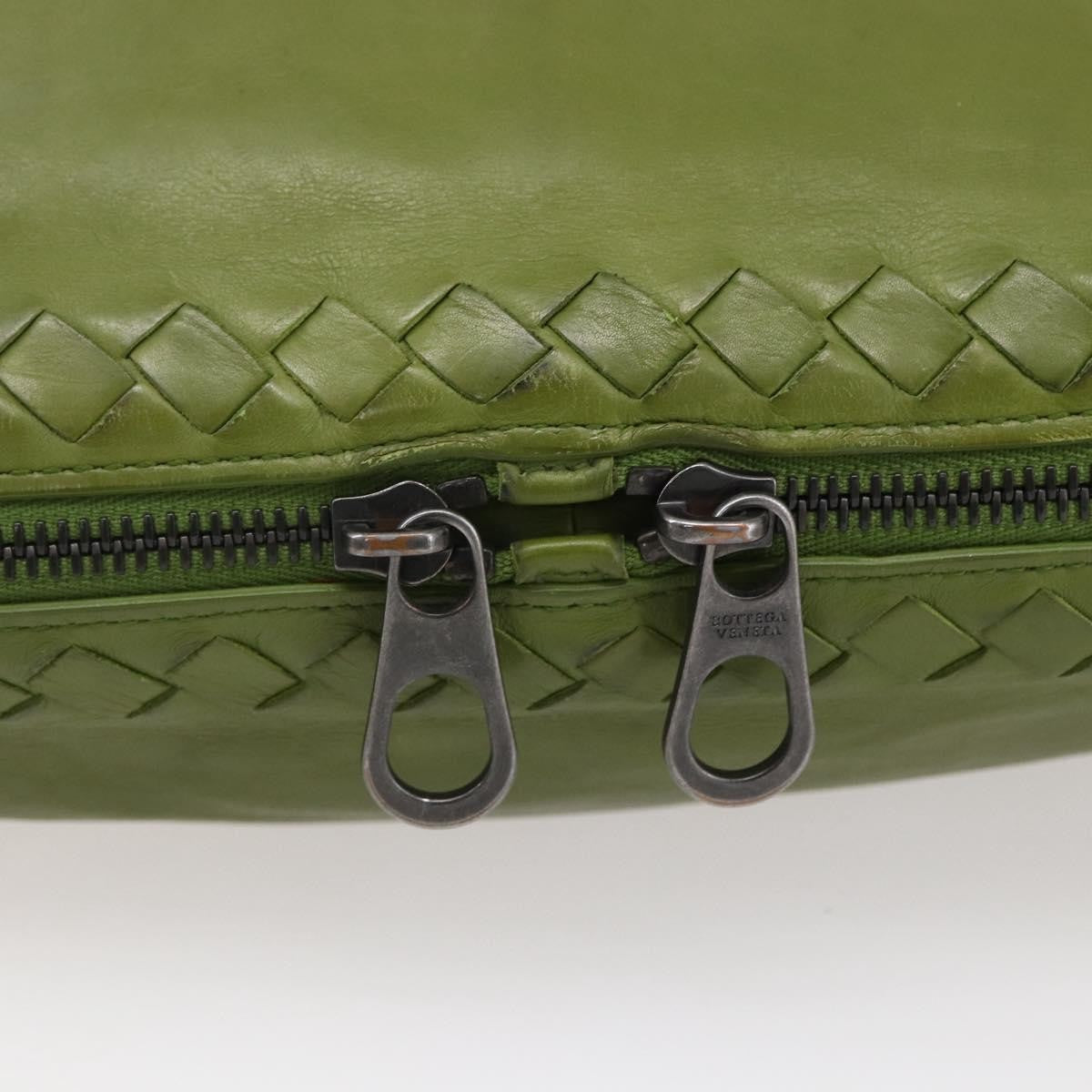 Bottega Veneta Intrecciato Leather Green Leather Shoulder Bag Bag
