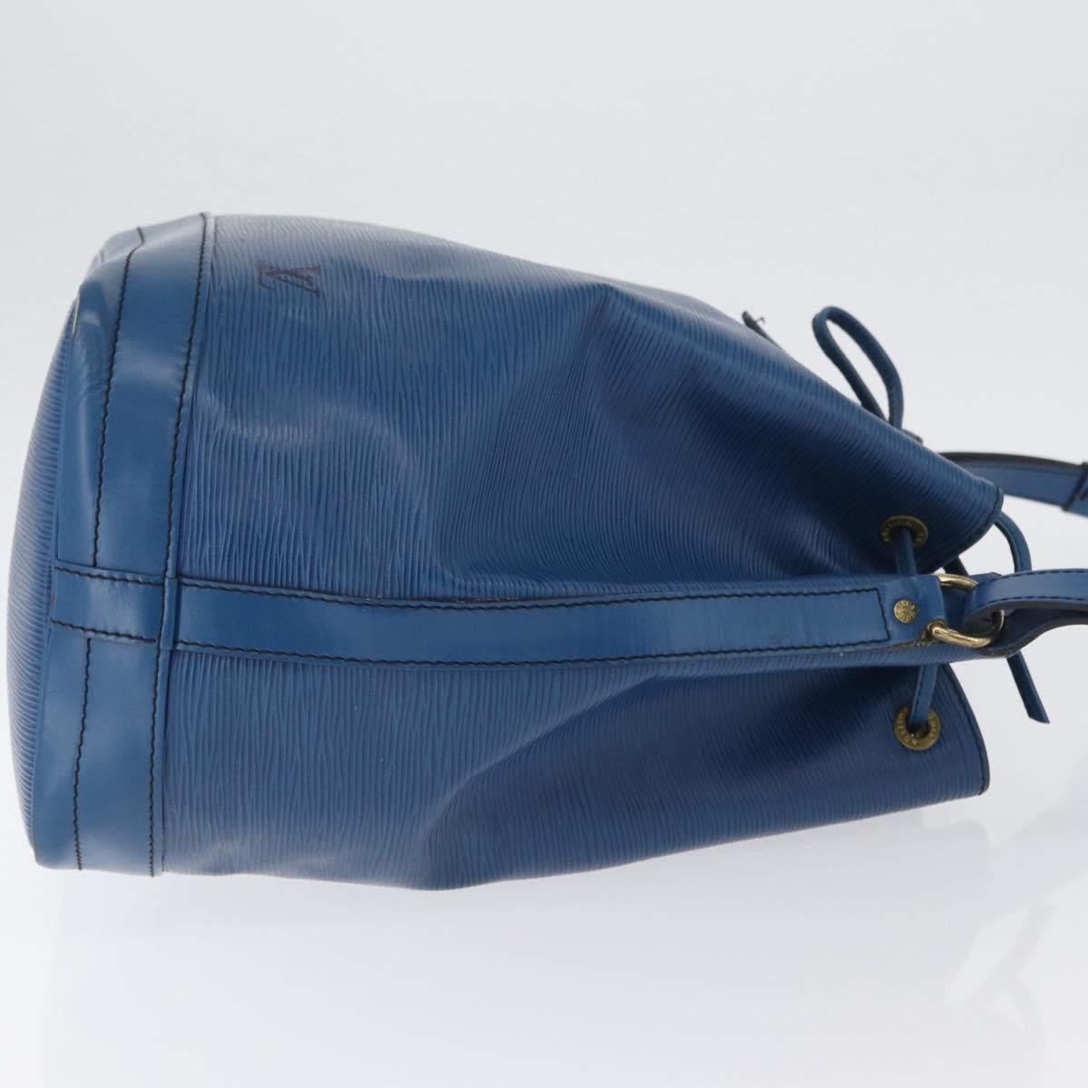 Louis Vuitton Petit Noe Nm Handbag Epi Leather Blue Leather Shoulder Bag