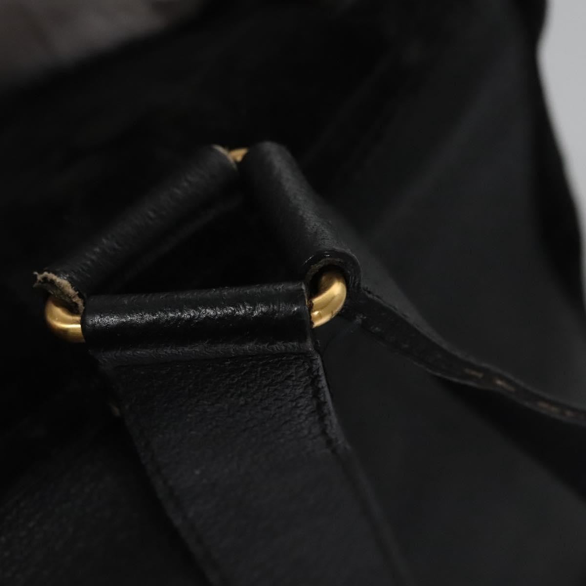 Gucci Vintage Bamboo Backpack Suede Black Suede Backpack Bag (Pre-Owned)