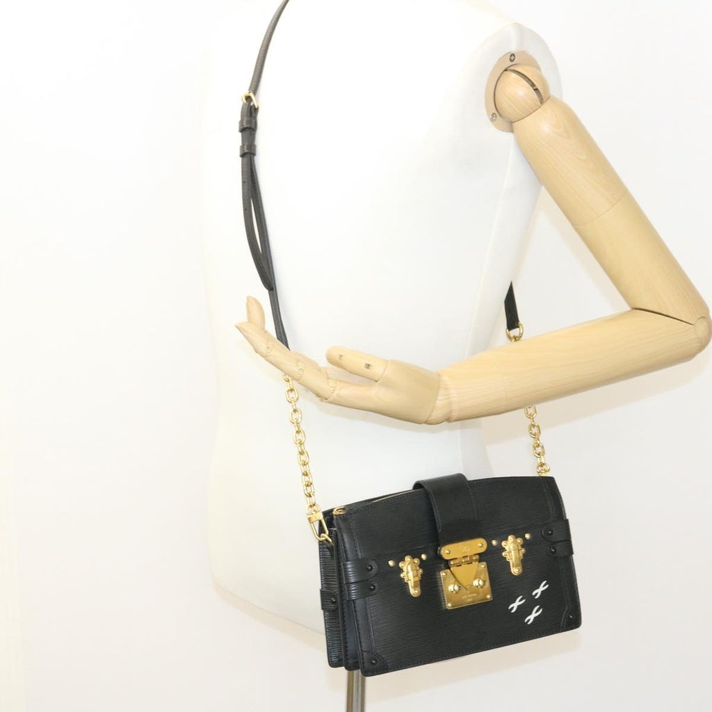 Louis Vuitton Trunk Clutch Epi Leather Black Leather Clutche & Pouche Bag