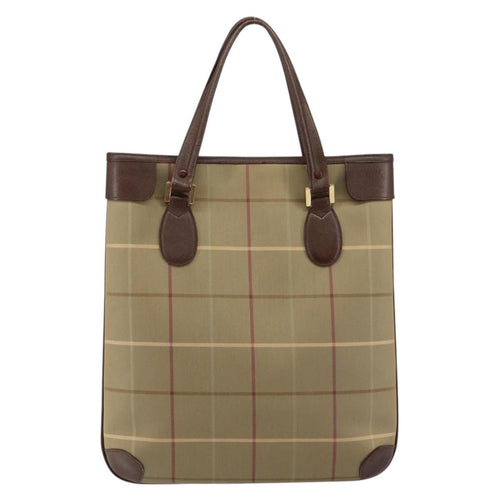 Burberry Nova Check Tote Canvas Check Pattern Beige Canvas Tote Bag