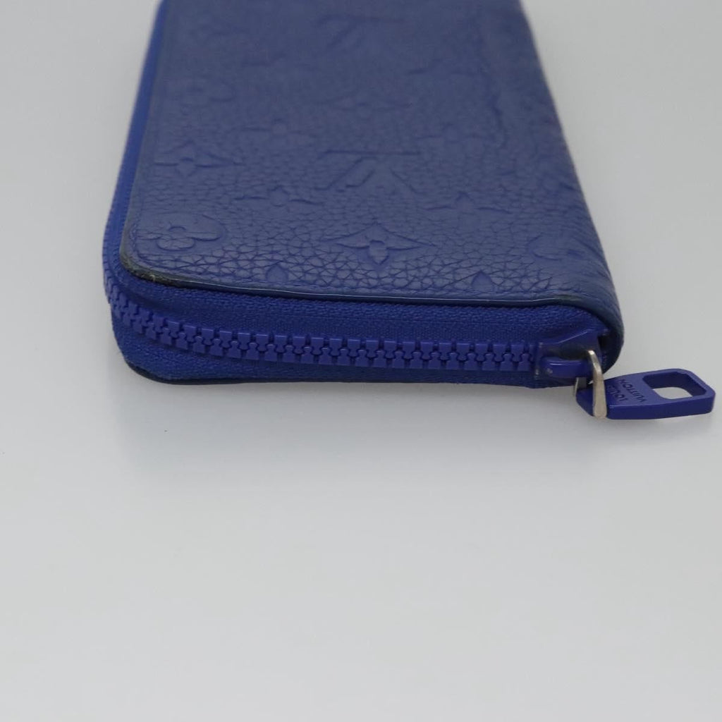Louis Vuitton Portefeuille Zippy Monogramme Empreinte Monogramme Empreinte Blue Leather Wallets Accessory