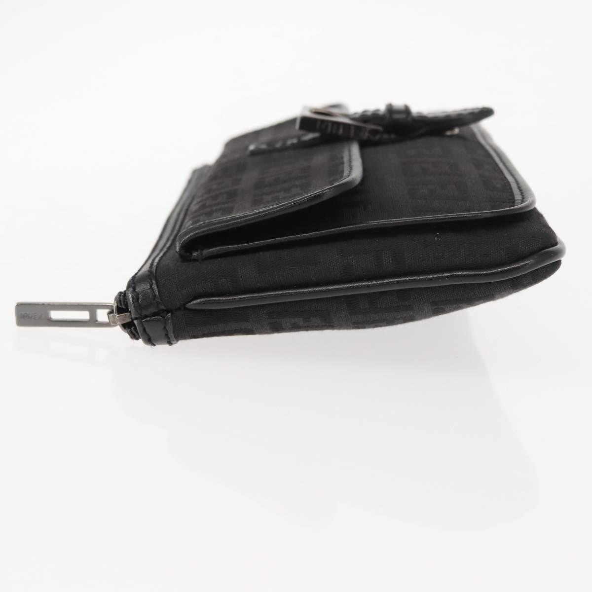 Fendi Ff Logo Pouch Canvas Black Canvas Clutche & Pouche Bag