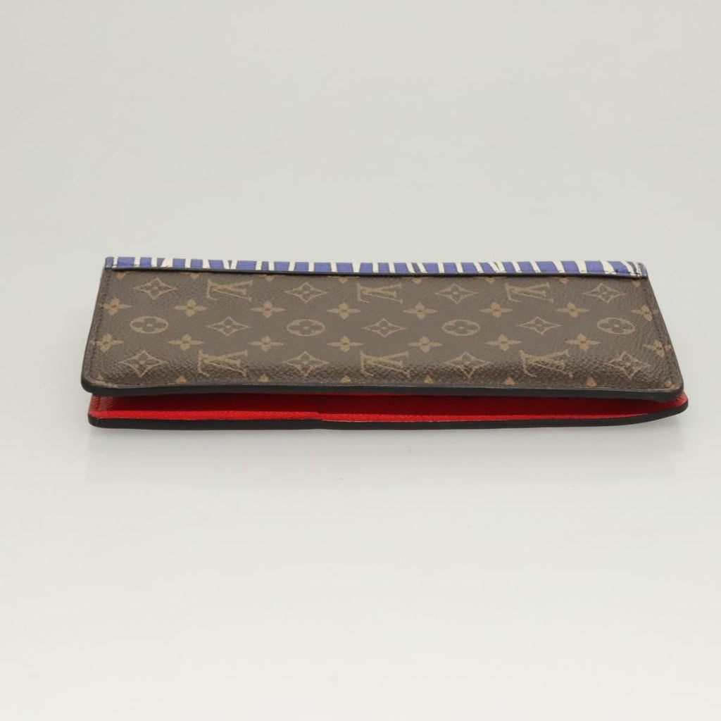 Louis Vuitton Porte Feuille Brother Patchwork Blue Canvas Wallets Accessory