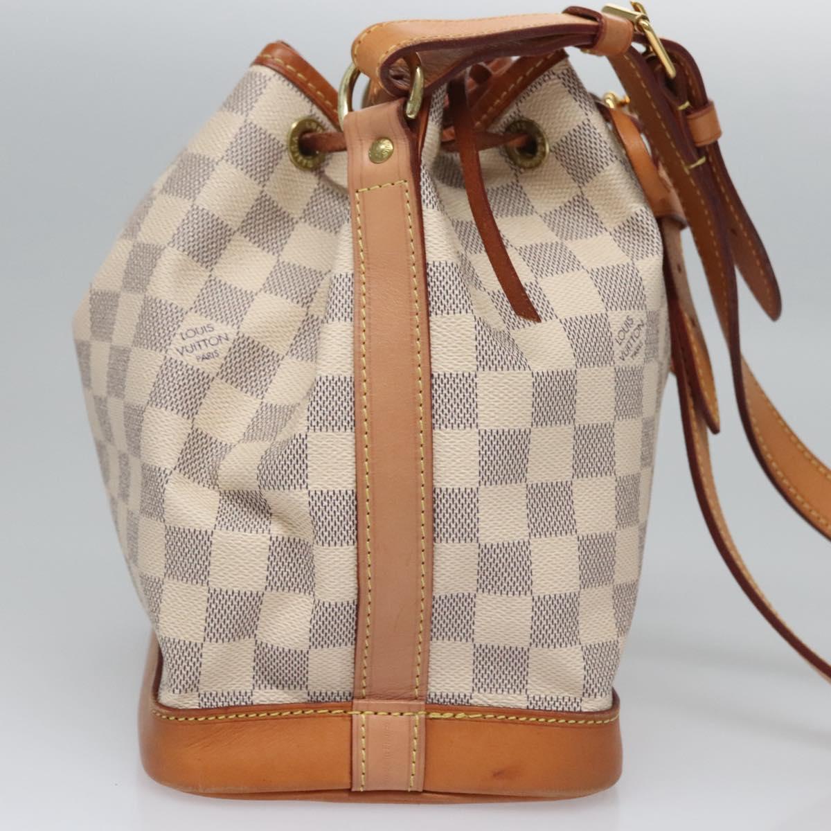 Louis Vuitton Noe Shoulder Bag Damier Azur White Canvas Shoulder Bag