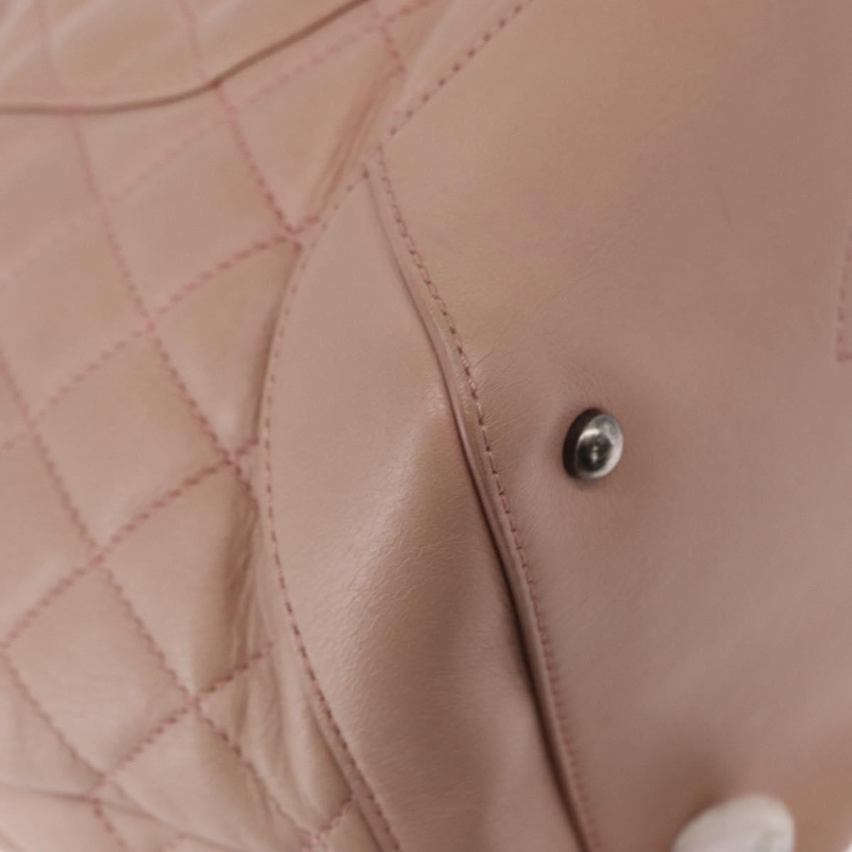 Chanel Easy Shopping Tote Quilted Calfskin Pink Leather Tote Bag Bag