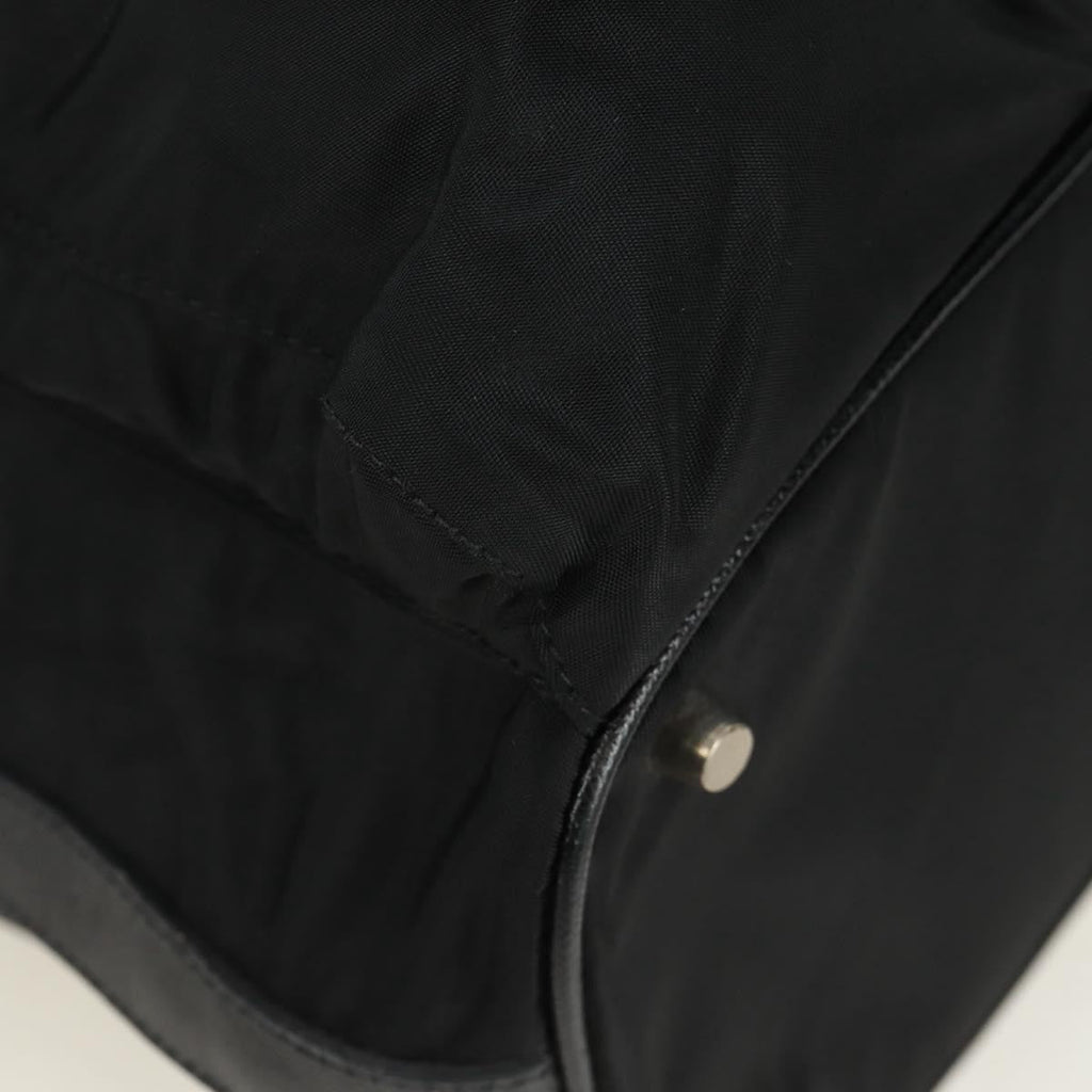 Prada Double Pocket Drawstring Shoulder Bag Tessuto Black Nylon Shoulder Bag Bag