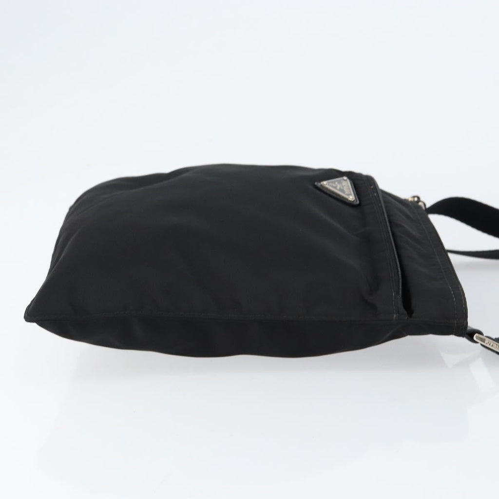 Prada Front Pocket Messenger Bag Tessuto Black Nylon Shoulder Bag Bag