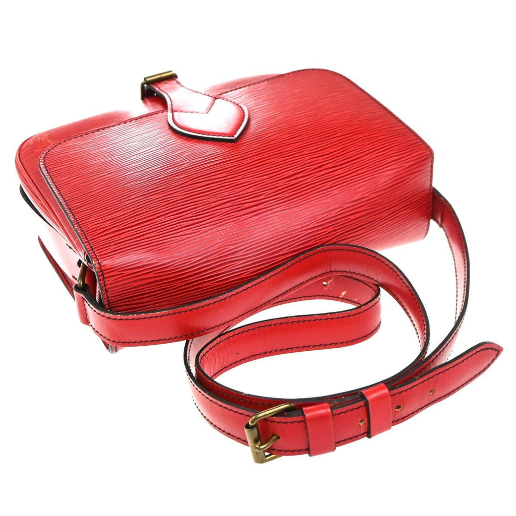 Louis Vuitton Cartouchiere Handbag Epi Leather Red Leather Shoulder Bag