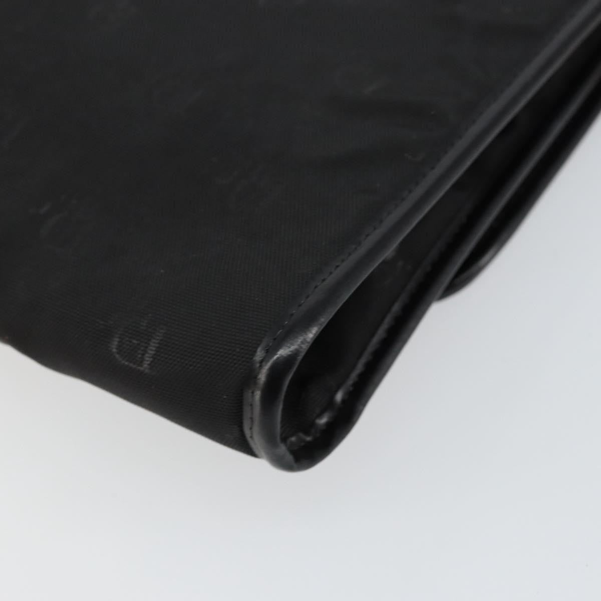 Christian Dior Vintage Cd Chain Flap Shoulder Bag Diorissimo Canvas Black Nylon Shoulder Bag Bag (Pre-Owned)