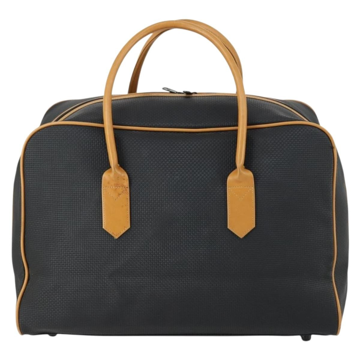 Saint Laurent Vintage Boston Pvc Leather Black Pvc Travel Bag Bag (Pre-Owned)