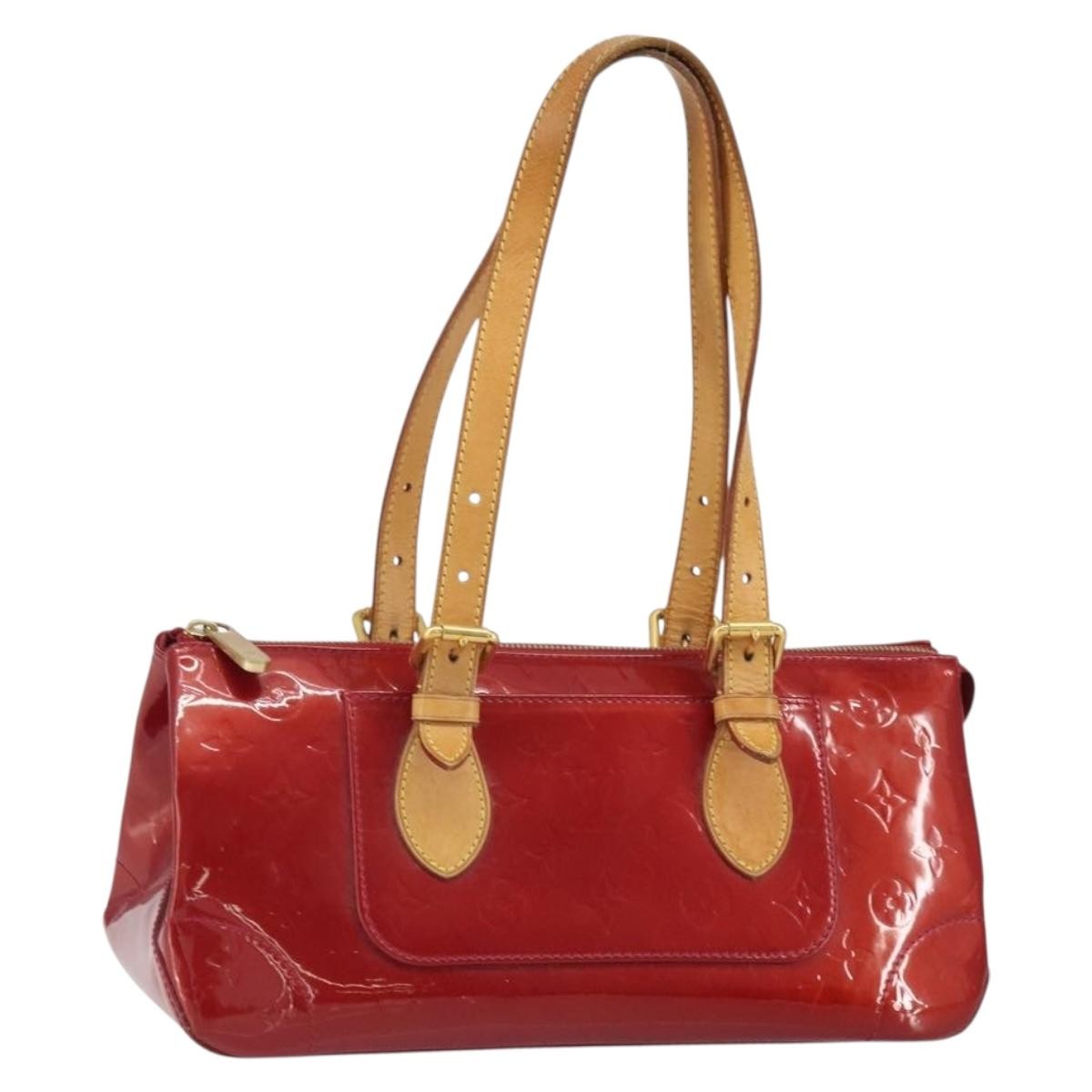 Louis Vuitton Rosewood Avenue Handbag Monogram Vernis Red Patent_Leather Handbag