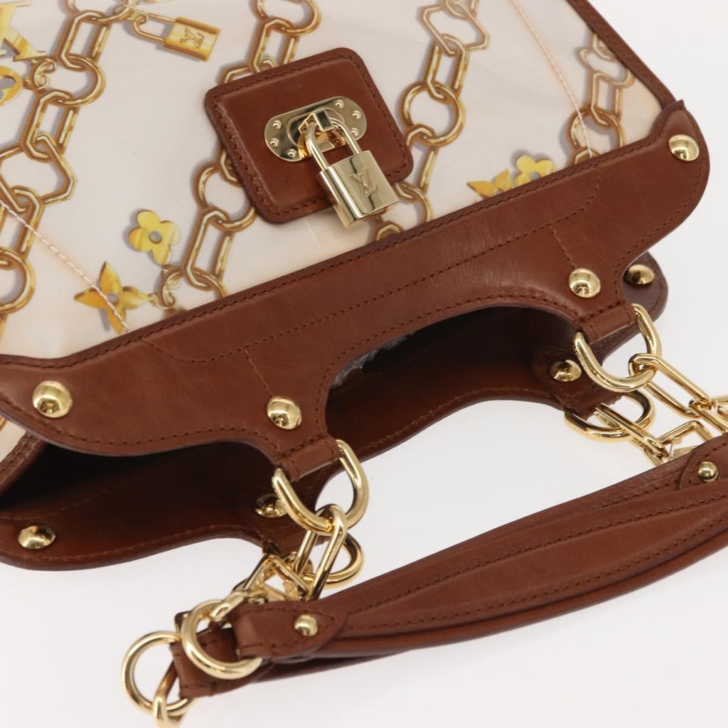 Louis Vuitton Charms Cabas Pvc Over Printed Silk Brown Canvas Handbag